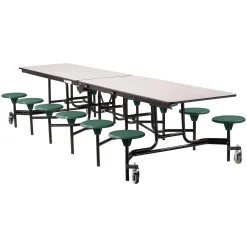 12' Cafeteria Table with 12 Stools - 30