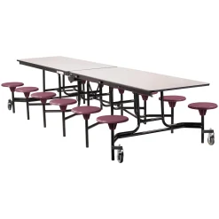 12' Cafeteria Table with 12 Stools - 30