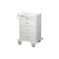 4 Drawer Medication Cart with Key Lock
