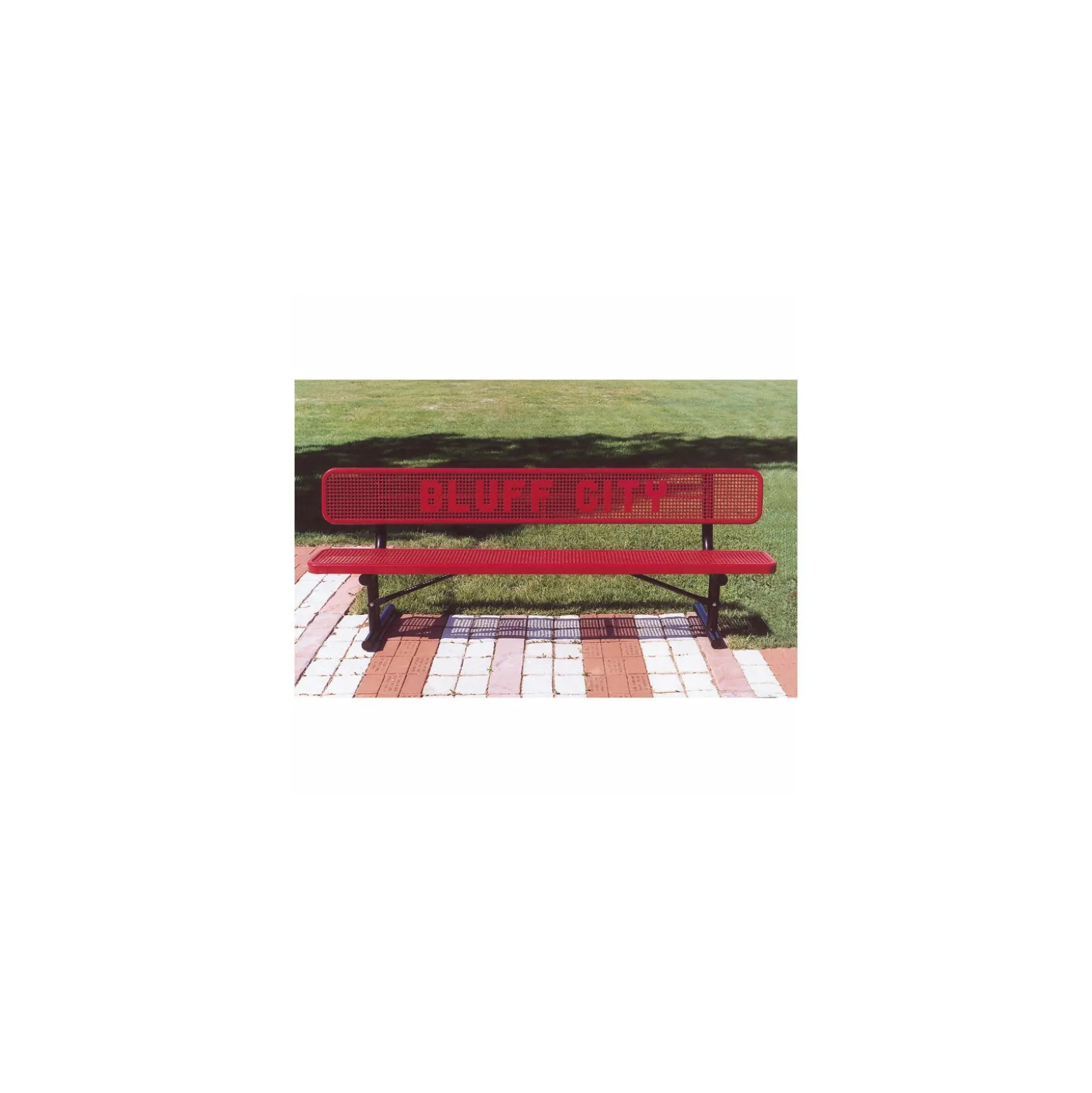 8 ft Custom Logo Outdoor Bench