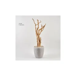 5' Ghostwood In Round White Resin Planter