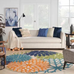 7'10" Round Area Rug