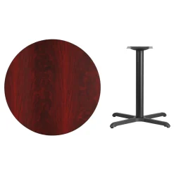 36" Round Table with X Base