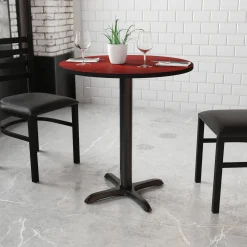 30" Round Table with X Base