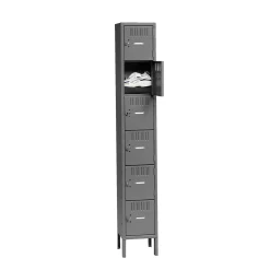 6 Tier Box Lockers 1 Wide With Legs