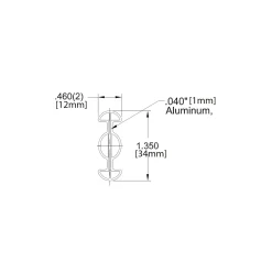 8' Track Set for Drywall Ceiling - For 8'6"W Curtain