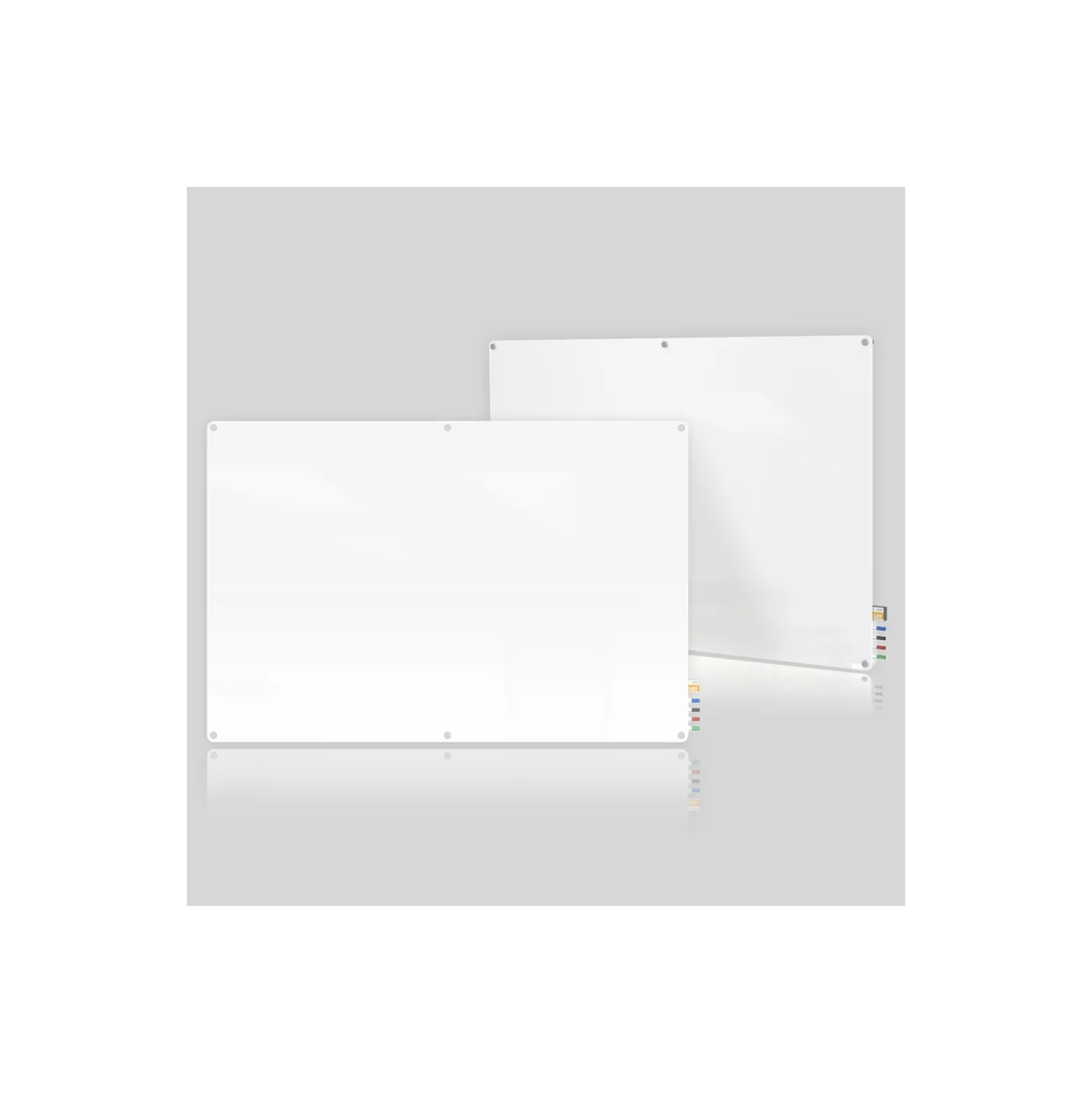 6' W x 4' H Magnetic Square Corner Glass Board