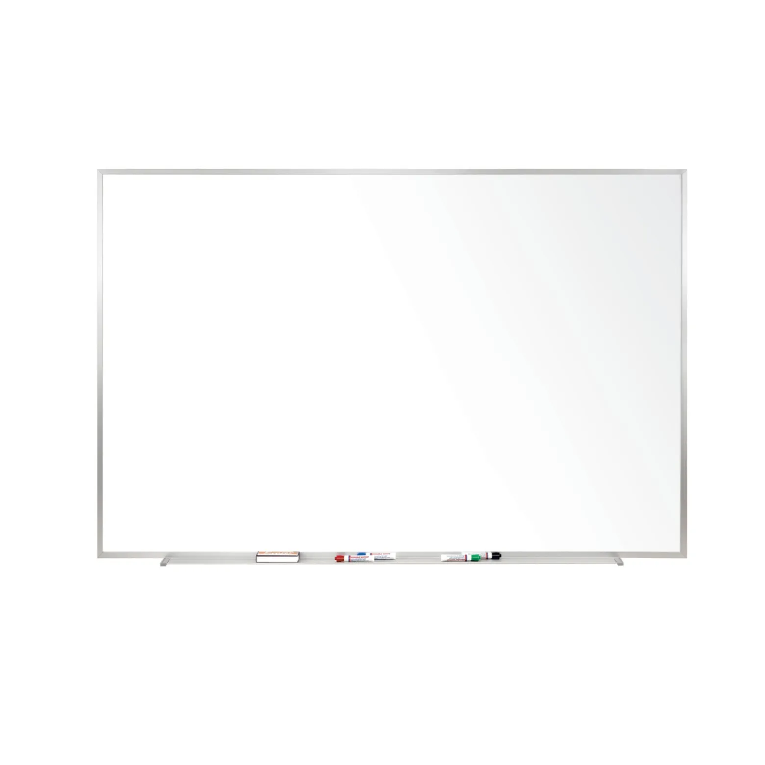 5' W x 4' H Porcelain White Board with Aluminum Frame