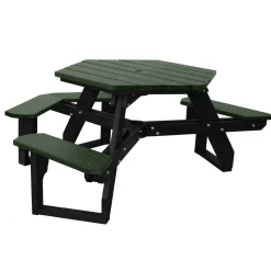 ADA accessible Standard Open Hexagonal Picnic Table