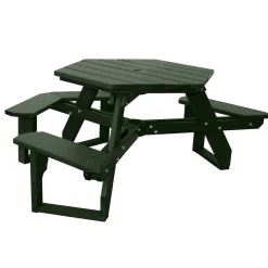 ADA accessible Standard Open Hexagonal Picnic Table
