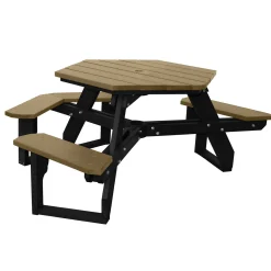 ADA accessible Standard Open Hexagonal Picnic Table