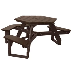 ADA accessible Standard Open Hexagonal Picnic Table
