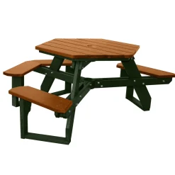 ADA accessible Standard Open Hexagonal Picnic Table