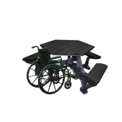ADA accessible Standard Plaza Hexagonal Picnic Table
