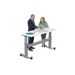 Adjustable Height Flip Top Whiteboard Table - 60