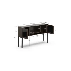Allure Credenza-Supported Storage Hutch - 66"W