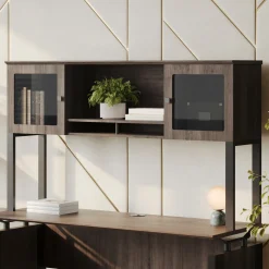 Allure Credenza-Supported Storage Hutch - 66