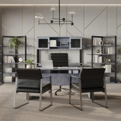 Allure Credenza-Supported Storage Hutch - 72"W