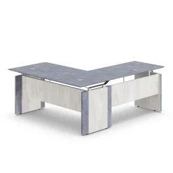 Allure Executive L-Shaped Desk 66"W x 78"D