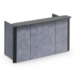 Allure Glass Top Reception Desk - 80