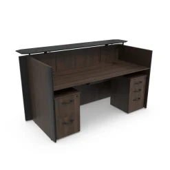 Allure Glass Top Reception Desk - 80