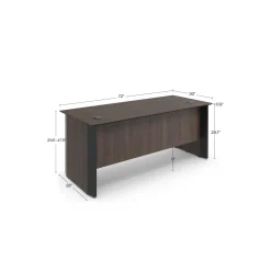 Allure Height Adjustable Standing Desk - 72"W x 30"D