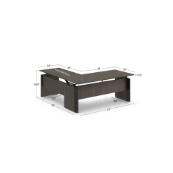 Allure Reversible L-Shaped Desk - 72