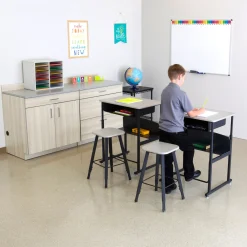 AlphaBetter Adj-Height Standing Desk w/ Premium Top and Book Box 36”x24