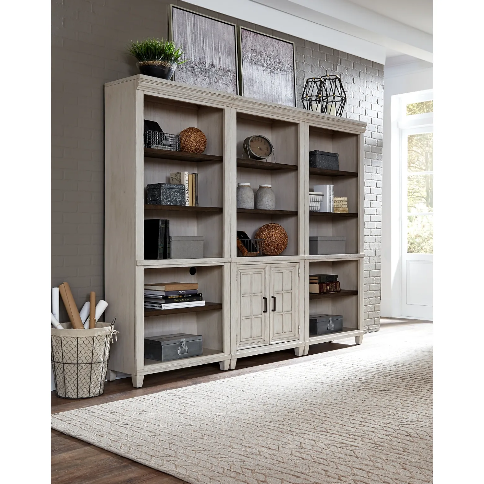 Andover Bookcase with Doors - 76"H