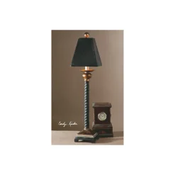 Antiqued Twisted Base Lamp