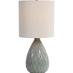 Aqua Rusted Ceramic Table Lamp