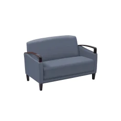 Arc Collection Polyurethane Sofa with Wood Arms