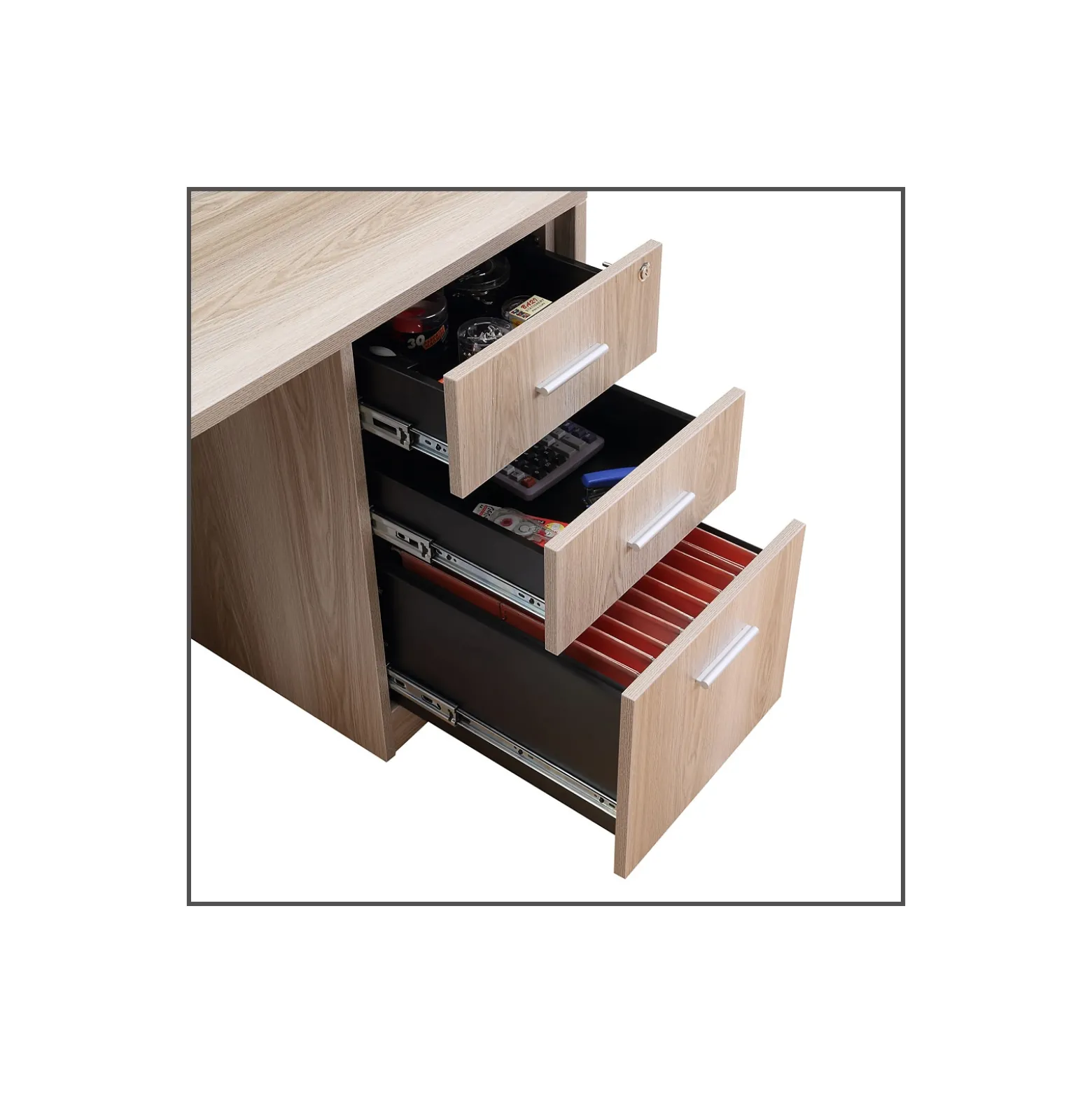 At Work Bowfront Double Pedestal Desk - 71"W x 42"D