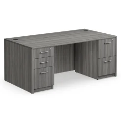 At Work Double Pedestal Desk - 66