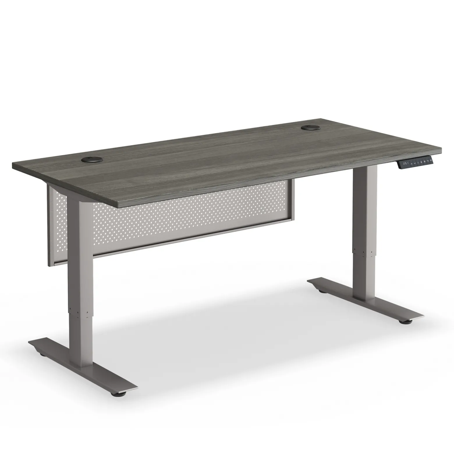 At Work Height Adjustable Standing Desk with Modesty Panel - 60"Wx30"D