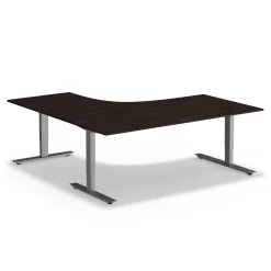 At Work Height Adjustable Right L-Shaped Standing Desk - 60"Wx60"D