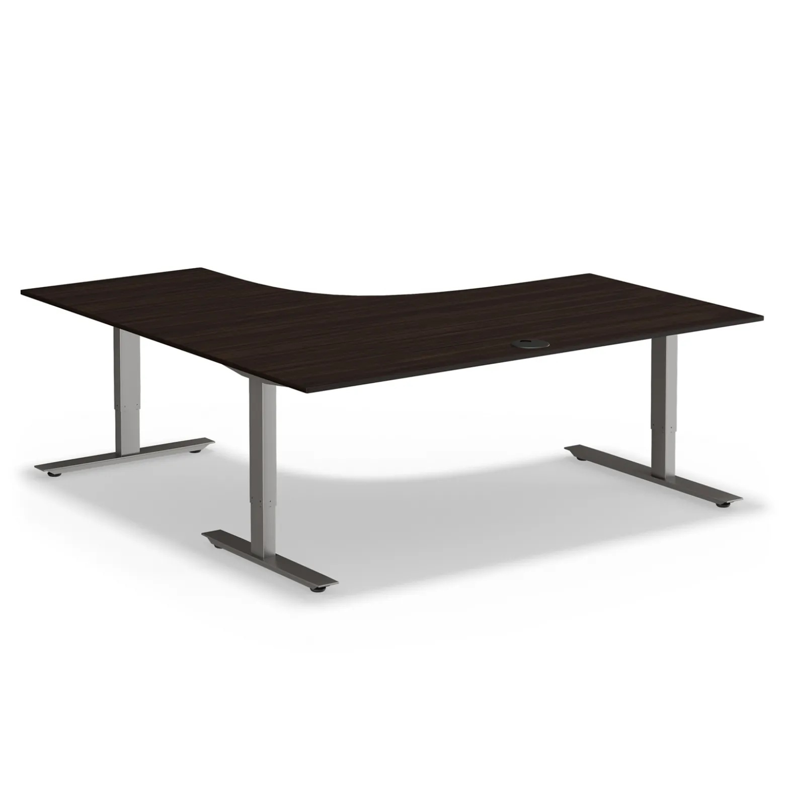 At Work Height Adjustable Right L-Shaped Standing Desk - 60"Wx60"D