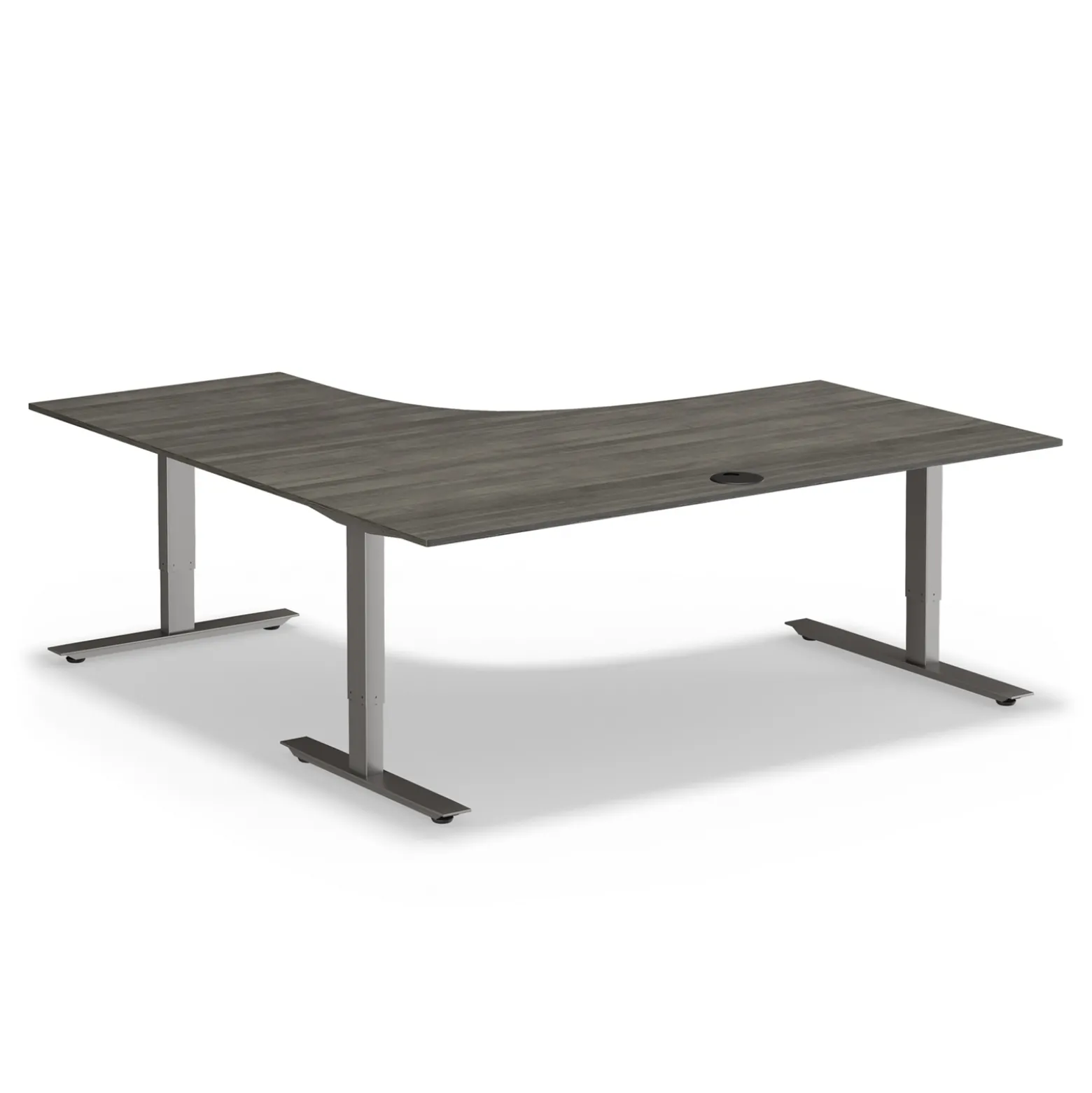 At Work Height Adjustable Right L-Shaped Standing Desk - 60"Wx60"D
