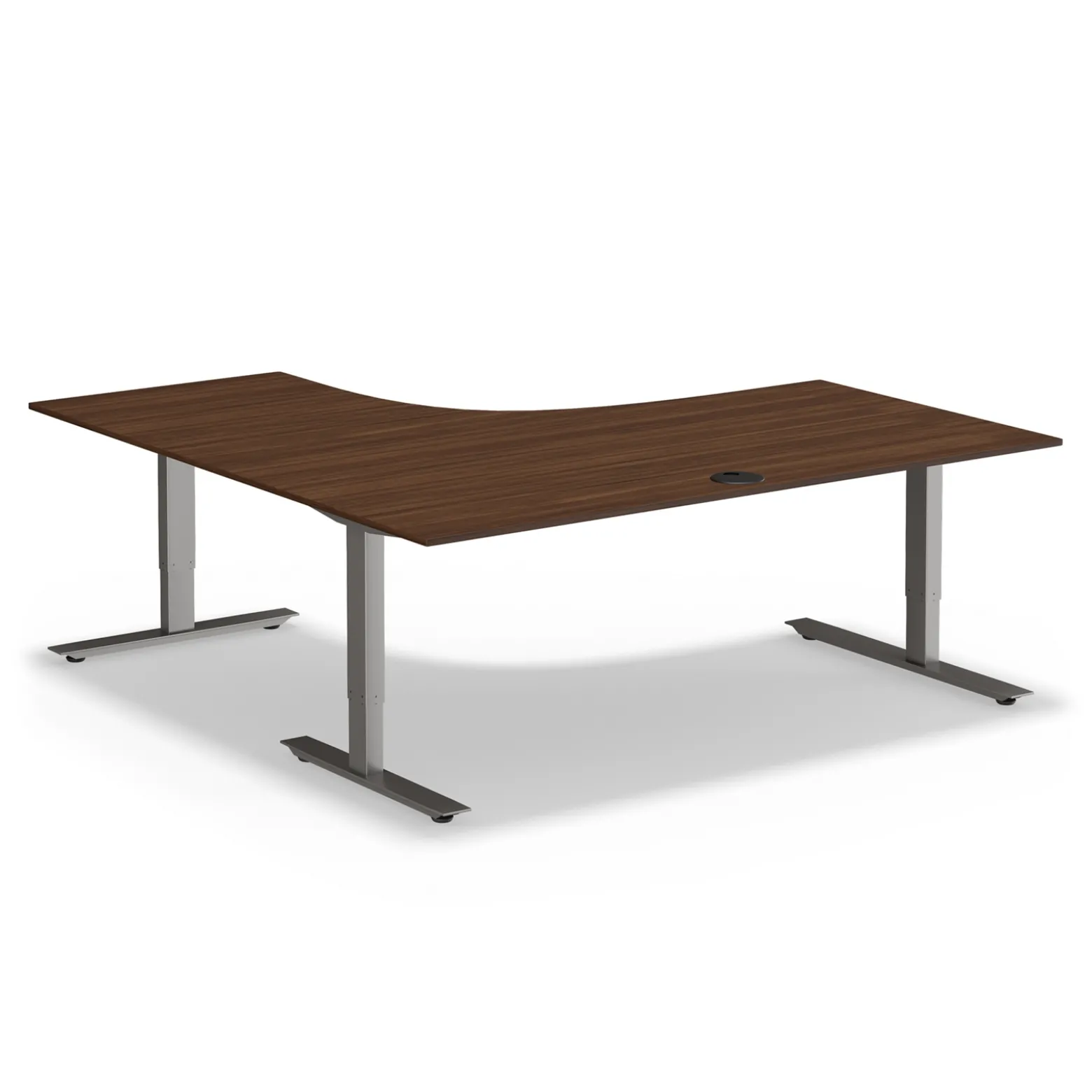 At Work Height Adjustable Right L-Shaped Standing Desk - 60"Wx60"D
