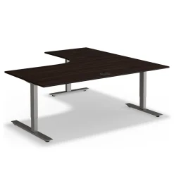 At Work Height Adjustable Left L-Shaped Standing Desk - 60"Wx60"D