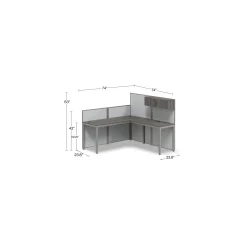 At Work L-Shaped Cubicle Workstation - 72