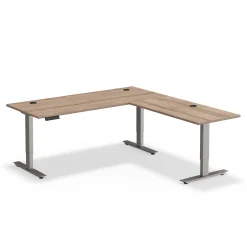 At Work Reversible Height Adjustable L-Shaped Standing Desk - 72
