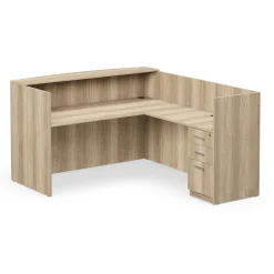 At Work Reversible L-Shaped Reception Desk - 71"W x 30"D