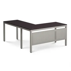 At Work Reversible L-Shaped Desk with Modesty Panel - 60"W X 72"D