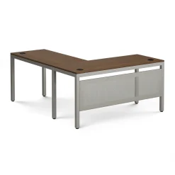 At Work Reversible L-Shaped Desk with Modesty Panel - 60