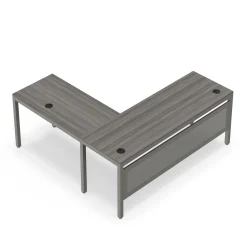 At Work Reversible L-Shaped Desk with Modesty Panel - 60