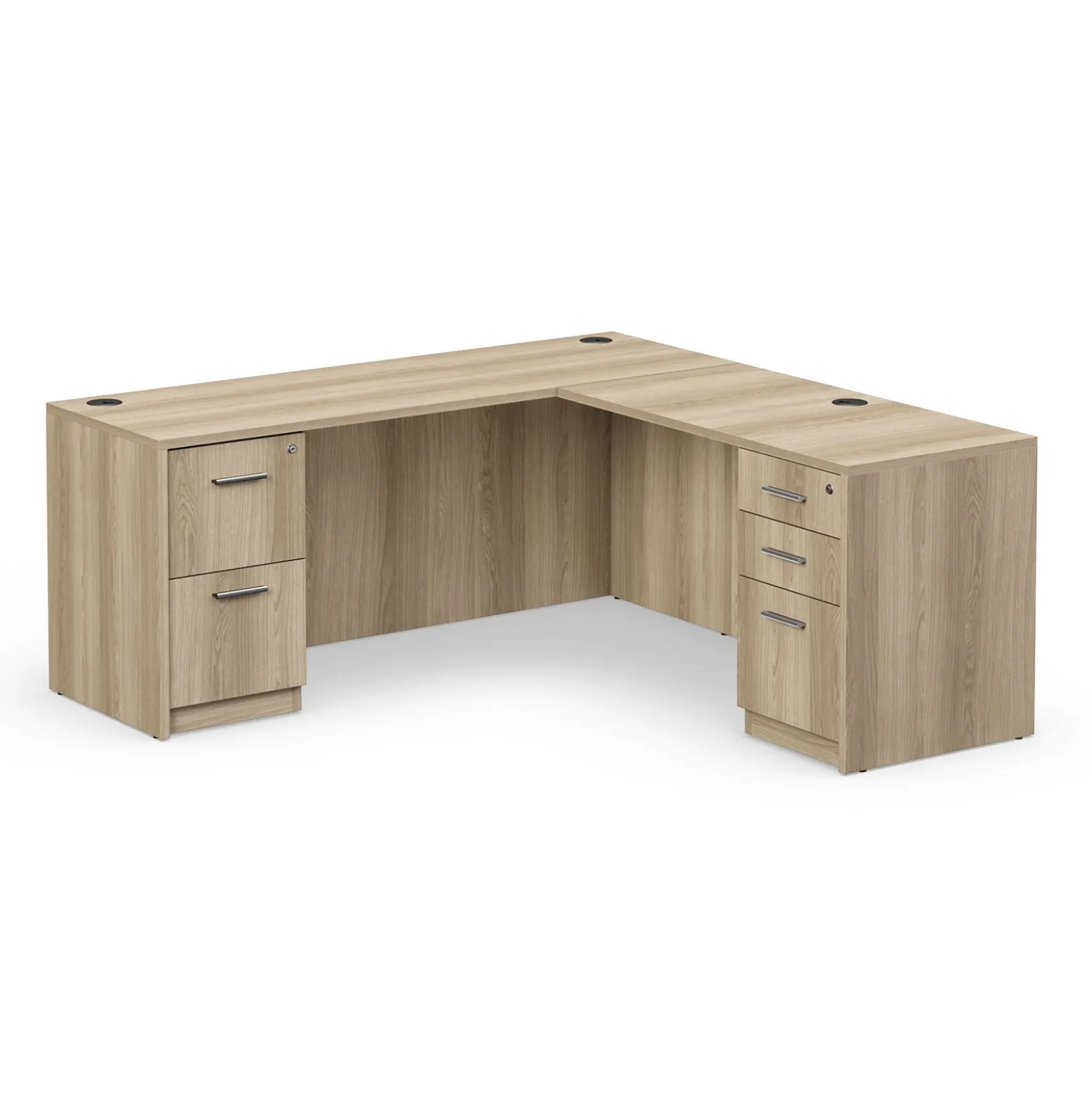 At Work Reversible L-Shaped Desk - 71"W x 83"D