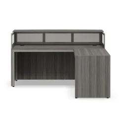 At Work Reversible L-Shaped Reception Desk - 75"W x 66"D