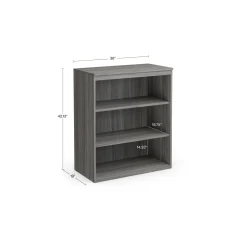 At Work Reversible L-Shaped Desk with Mobile Pedestal and Bookcase Set