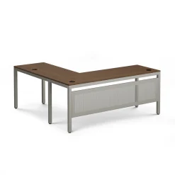 At Work Reversible L-Shaped Desk with Modesty Panel - 72"W x 72"D
